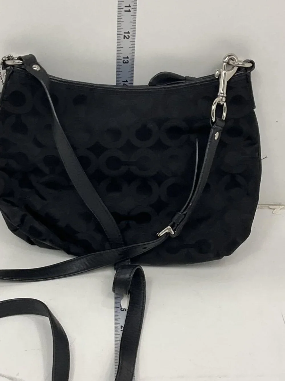 Coach Women Black Signature C Hobo Crossbody Bag